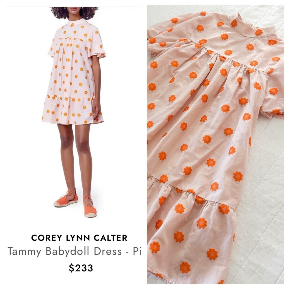 Anthropologie Corey Lynn Calter Dress XS Tammy Babydoll‎ Spring Summer EUC